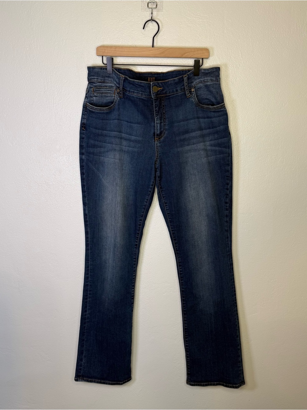 Kut from the Kloth Womens Boot Cut Cotton Denim Jeans Medium Blue Wash Size 16W - Picture 3 of 16